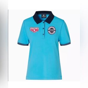 Porsche Fitted Ladies Polo Shirt XS Racing Embroidered Patches Logo